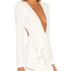 Michael Costello x REVOLVE Fena Mini Dress in Ivory
